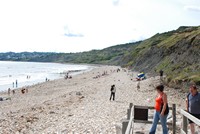 [Looking along the beach]