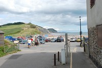[Car park and beach]