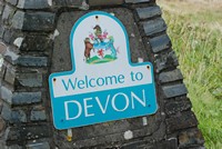 [Welcombe to Devon sign sited on Exmoor]