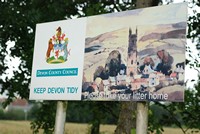 [Keep Devon tidy sign]