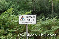 [River Dart sign at Newbridge]