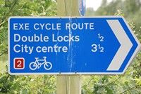 [Cycle route sign on the toepath]