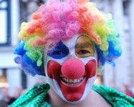 [Clown at Dawlish carnival]