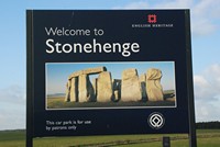 [Welcome sign in the car park]